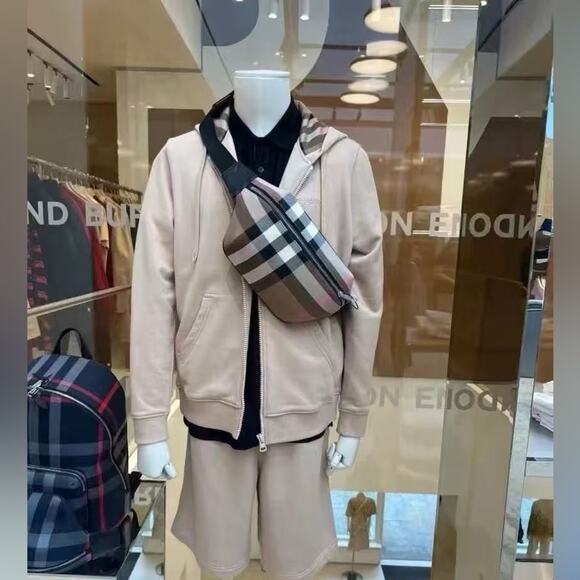 Burberry House Check Bum Bag Taupe Brown - Picture 2 of 5